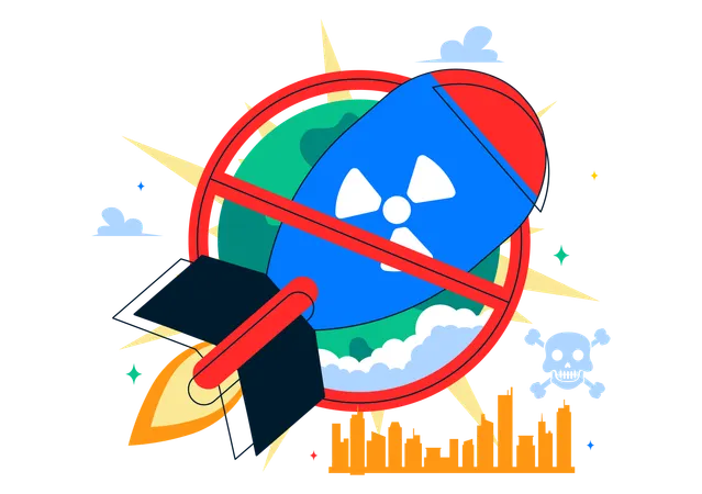 Total Elimination of Nuclear Weapon  Illustration