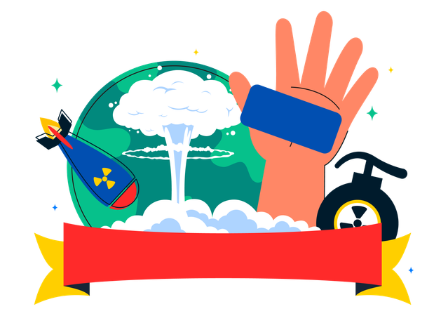 Total Elimination of Nuclear Weapon  Illustration