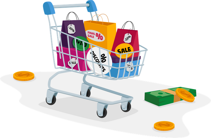 Total Sale  Illustration