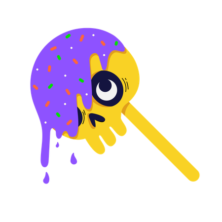 Totenkopf Süßigkeiten  Illustration