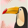 channel billed toucan illustration svg
