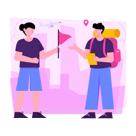 Tour Guide  Illustration