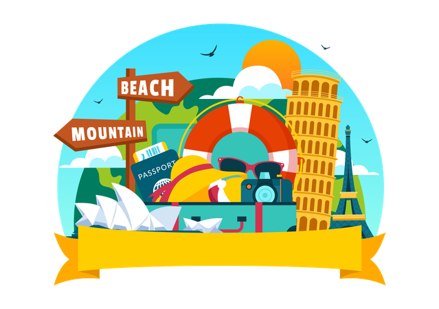 Tourism Promotion  Illustration