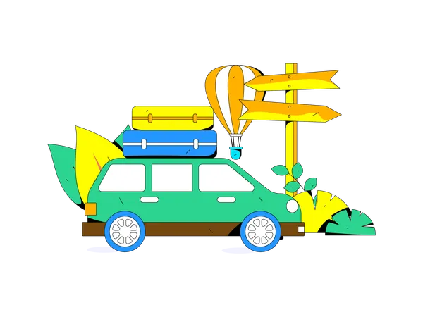 Tourist car  Illustration
