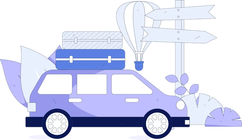 Tourist car  Illustration