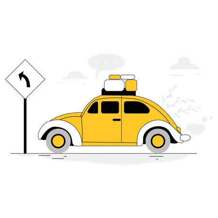 Tourist Car  Illustration