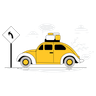 illustration for tourist car