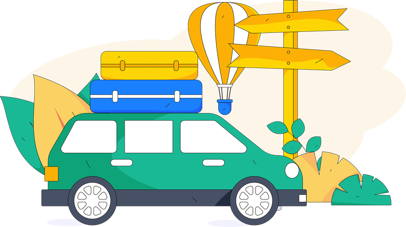 Tourist car  Illustration