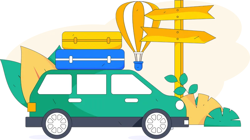 Tourist car  Illustration