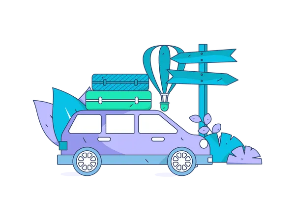 Tourist car  Illustration