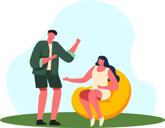 Tourist couple  Illustration