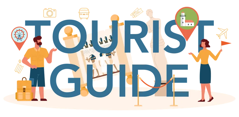 Tourist guide Illustration