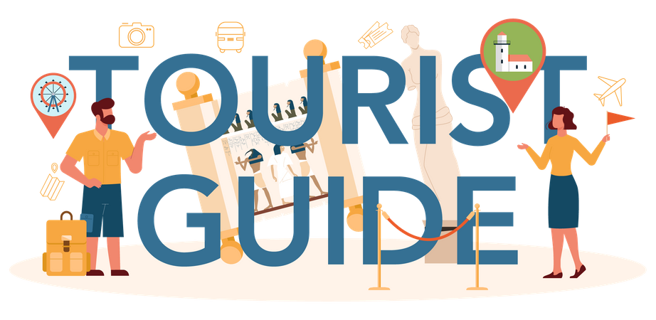 Tourist guide  Illustration