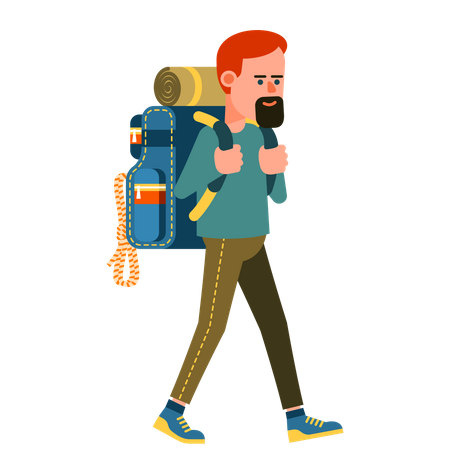 Tourist mit Rucksack  Illustration