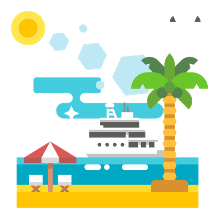 Tourist spot  Illustration