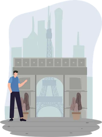 Tourist Travelling  Illustration