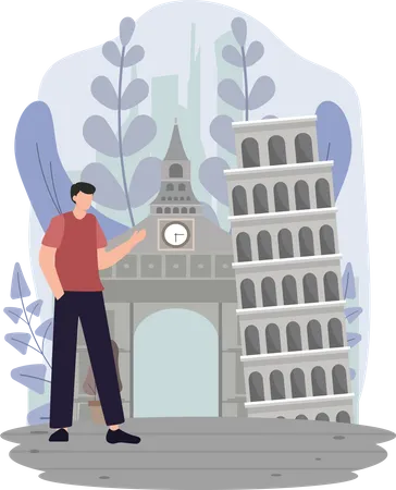 Tourist Travelling  Illustration