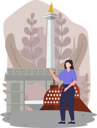 Tourist Travelling  Illustration