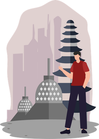 Tourist Travelling  Illustration