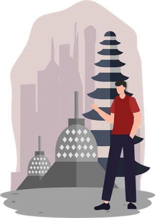 Tourist Travelling  Illustration