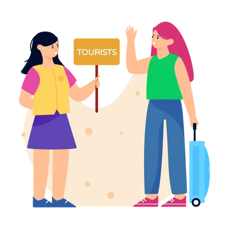 Tourist Welcome Illustration