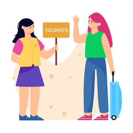 Tourist Welcome  Illustration