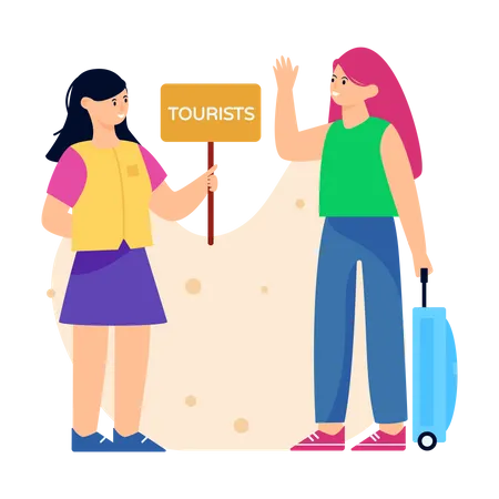 Tourist Welcome  Illustration