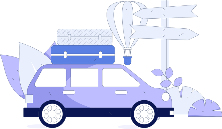 Touristenauto  Illustration