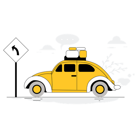 Touristenauto  Illustration