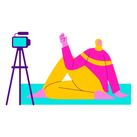 Filmer du contenu de yoga  Illustration