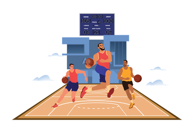 Tournoi de basket  Illustration