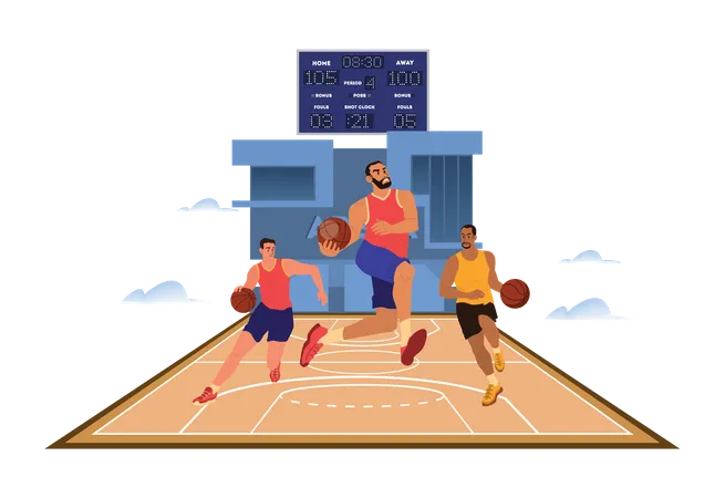 Tournoi de basket  Illustration