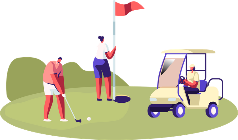 Tournoi de golf  Illustration