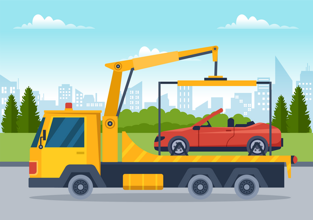 Tow Truck  Illustration