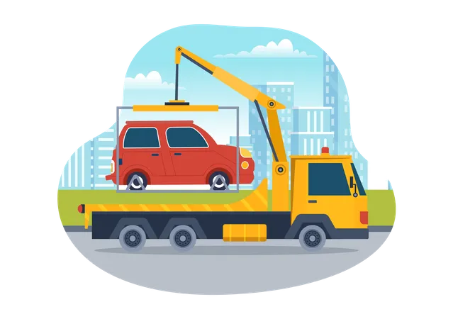 Tow Truck  Illustration