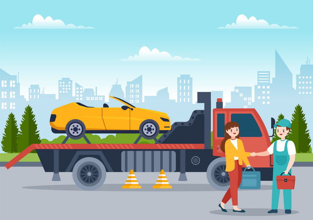 Tow Truck  Illustration