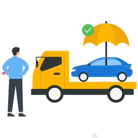 Tow truck services  Illustration