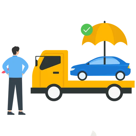 Tow truck services  Illustration