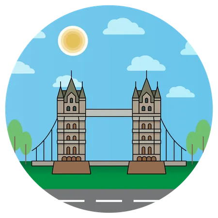 Tower Bridge Londres Reino Unido  Ilustração