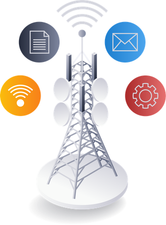 Tower internet provider information  イラスト