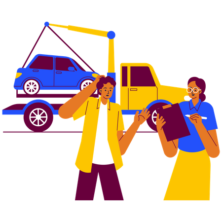 Towing service  Illustration