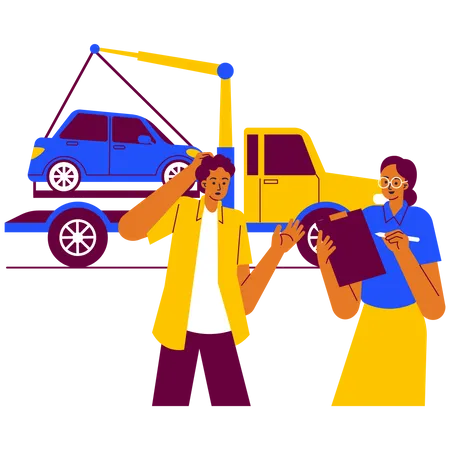 Towing service  Illustration