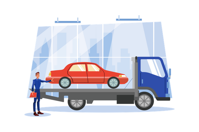 Towing Service  Illustration