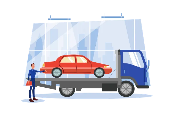 Towing Service  Illustration