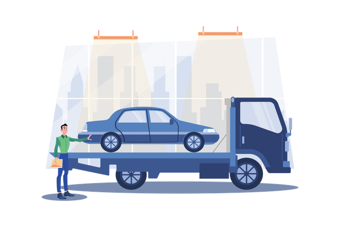 Towing Service  Illustration