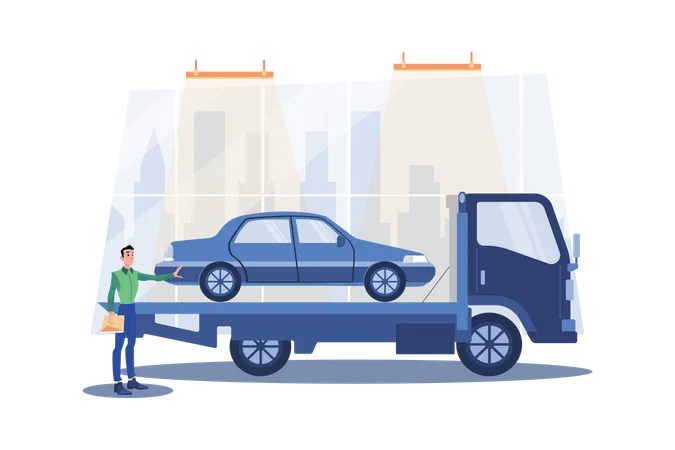 Towing Service  Illustration