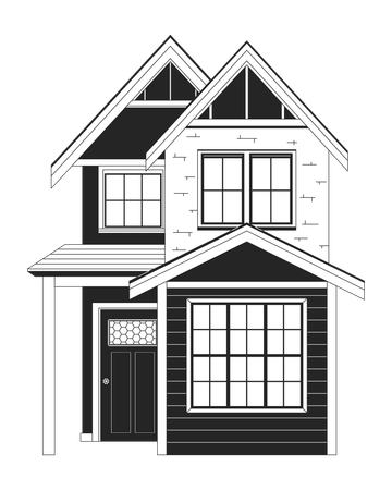 Townhouse house  Illustration