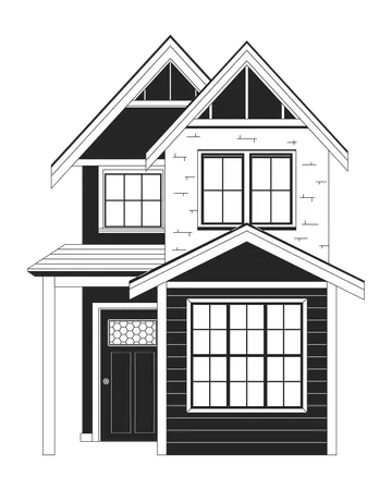 Townhouse house  Illustration