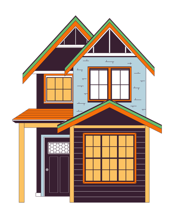 Townhouse house  Illustration