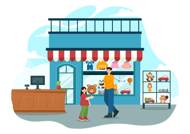 Toy Market  Illustration